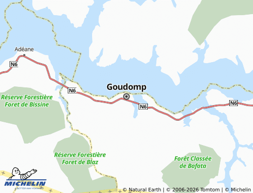 MICHELIN Goudomp map - ViaMichelin