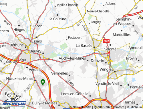 Carte MICHELIN Cuinchy - ViaMichelin