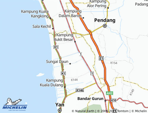 MICHELIN Kampung Ulu Sungai Daun map - ViaMichelin