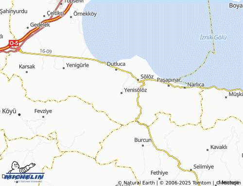 MICHELIN Yenisölöz map - ViaMichelin