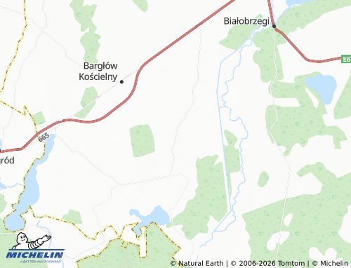 MICHELIN Bargłówka map - ViaMichelin