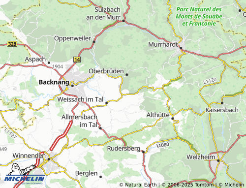 Mapa MICHELIN Unterbrüden - ViaMichelin