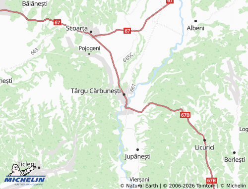 Mappa MICHELIN Târgu Cărbunești - ViaMichelin