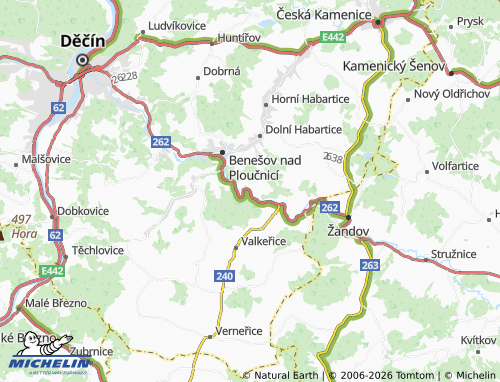 Mappa MICHELIN Františkov nad Ploučnicí - ViaMichelin