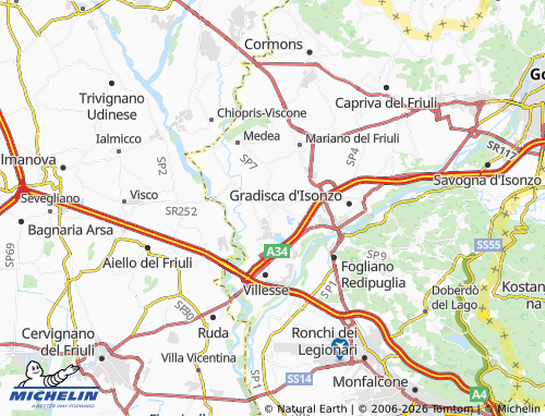 Mappa MICHELIN Romans d'Isonzo - ViaMichelin