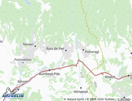 MICHELIN Baia de Fier map - ViaMichelin