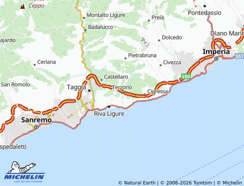MICHELIN Terzorio map - ViaMichelin