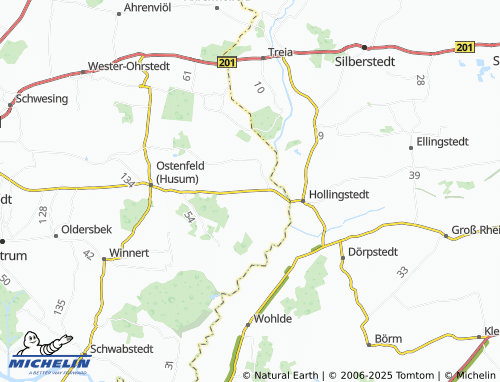 MICHELIN Ostenfeldfeld map - ViaMichelin