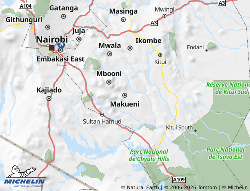 Mapa MICHELIN Makueni - ViaMichelin