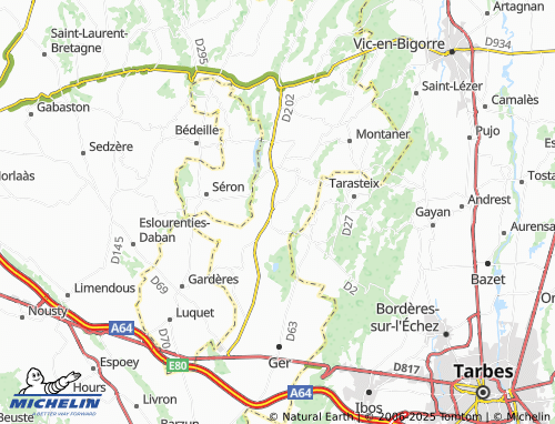 Carte MICHELIN Ponson-Dessus - ViaMichelin