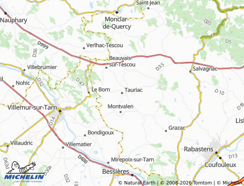 MICHELIN Tauriac map - ViaMichelin