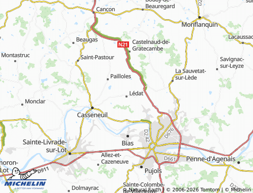 MICHELIN Lédat map - ViaMichelin