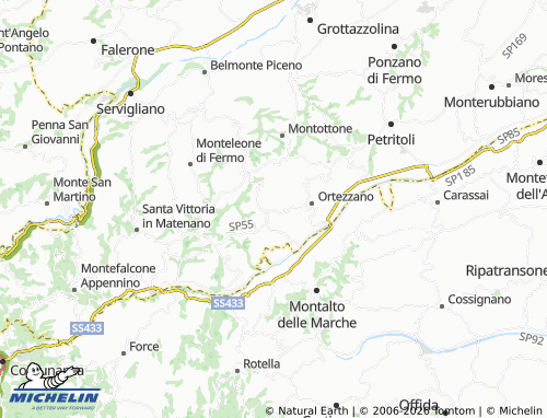 Carte MICHELIN Monte Rinaldo - ViaMichelin