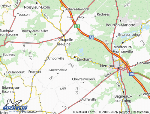 Carte MICHELIN Larchant - ViaMichelin