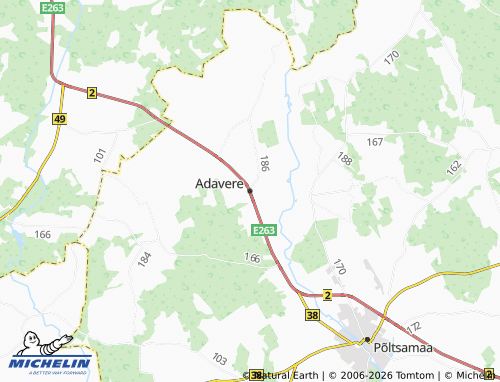 Mappa MICHELIN Adavere - ViaMichelin