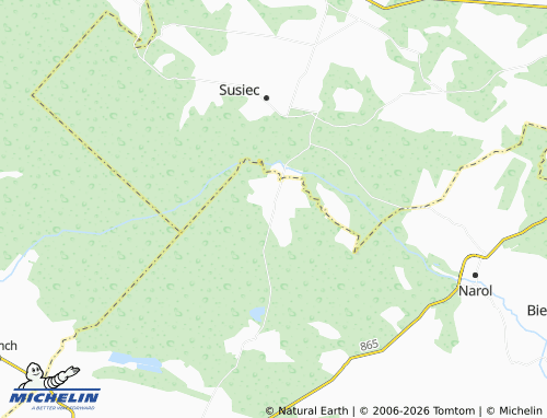 MICHELIN Huta Różaniecka map - ViaMichelin