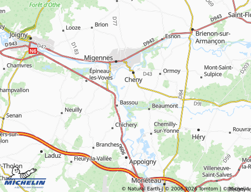 MICHELIN Bonnard map - ViaMichelin