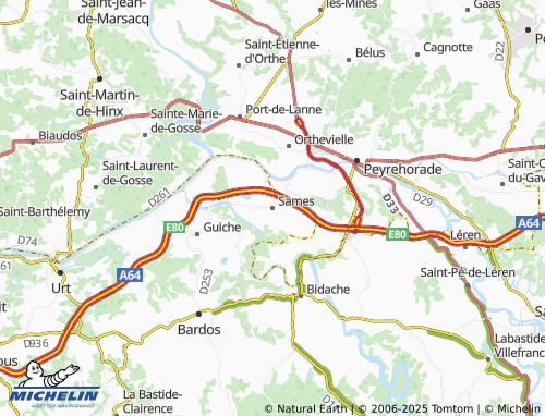 MICHELIN Sames map - ViaMichelin