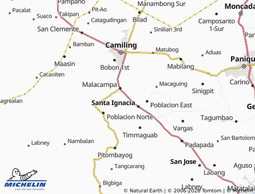 MICHELIN Pinpinas map - ViaMichelin