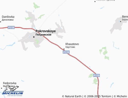 MICHELIN Khaustovo map - ViaMichelin