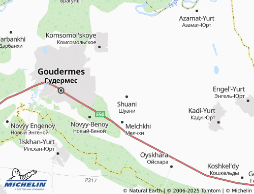 MICHELIN Shuani map - ViaMichelin