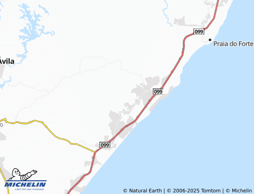 MICHELIN Coqueiros de Monte Gordo map - ViaMichelin