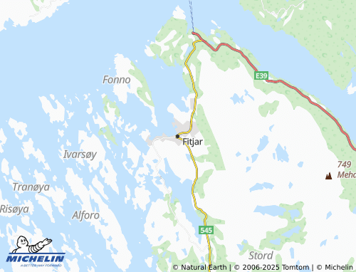 MICHELIN Fitjar map - ViaMichelin
