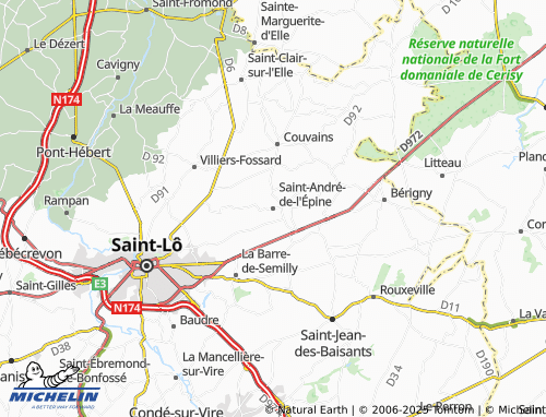 MICHELIN Saint-André-de-l'Épine map - ViaMichelin