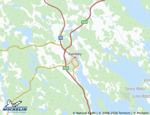 MICHELIN Gamleby map - ViaMichelin