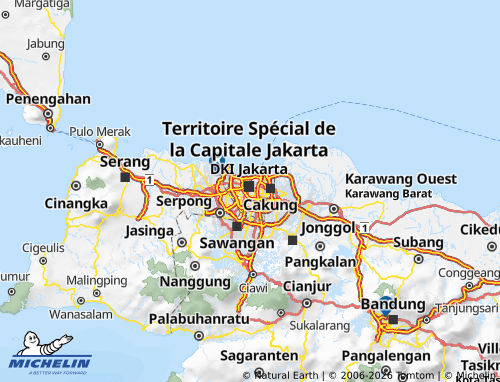 Mapa MICHELIN Jacarta Central - ViaMichelin
