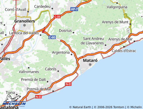 Carte MICHELIN Argentona - ViaMichelin