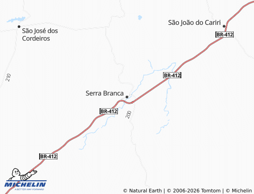 Mappa MICHELIN Serra Branca - ViaMichelin