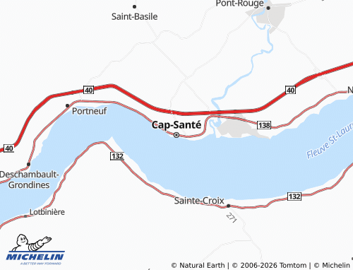 Carte MICHELIN Cap-Santé - ViaMichelin