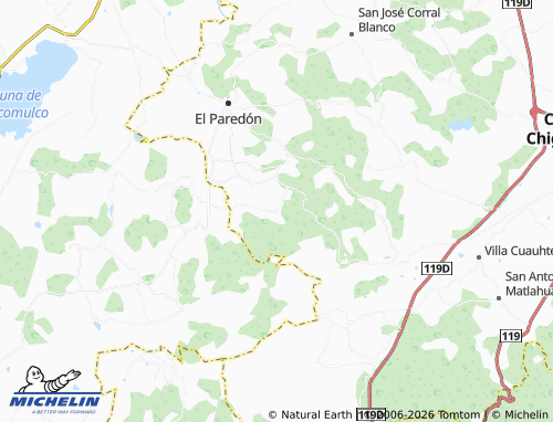 MICHELIN Piedra Ancha map - ViaMichelin