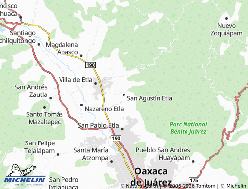 Mappa MICHELIN San Agustín Etla - ViaMichelin
