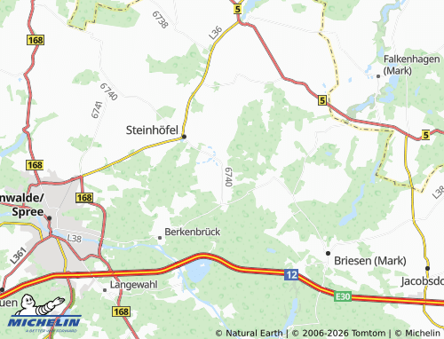 MICHELIN Demnitz map - ViaMichelin