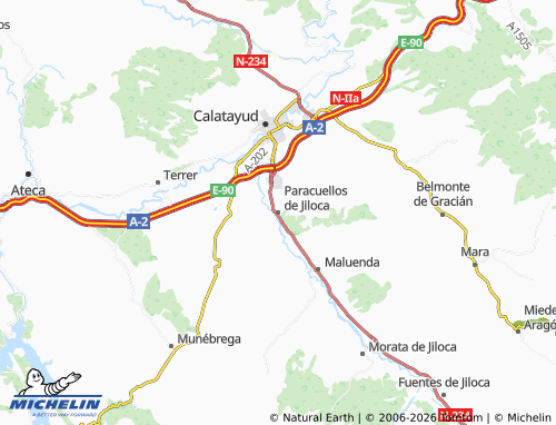 Mappa MICHELIN Paracuellos de Jiloca - ViaMichelin
