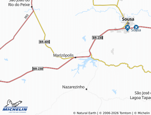 MICHELIN Marizópolis map - ViaMichelin