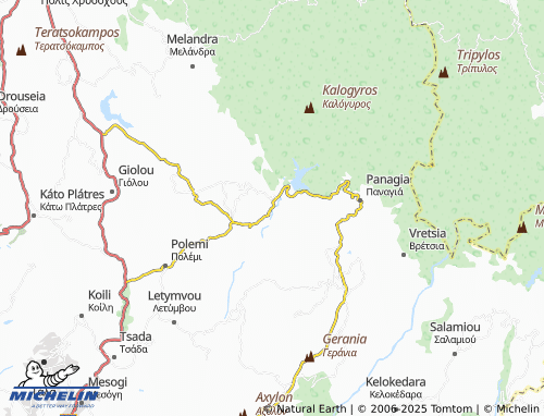 MICHELIN Kannaviou-Melamiou map - ViaMichelin