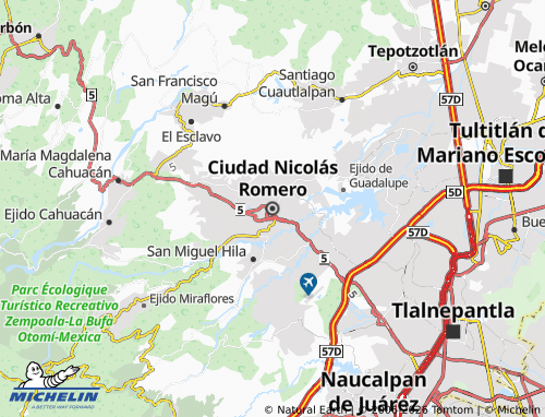 Mapa MICHELIN Ciudad Nicolás Romero - ViaMichelin