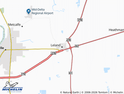 Mapa MICHELIN Leland - ViaMichelin