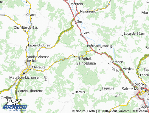 Carte MICHELIN L'Hôpital-Saint-Blaise - ViaMichelin
