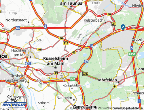 MICHELIN Raunheim map - ViaMichelin