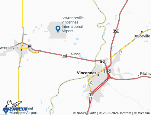 Carte MICHELIN Allison - ViaMichelin