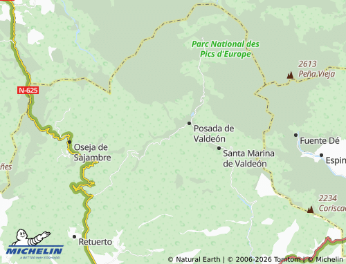 MICHELIN Soto de Valdeón map - ViaMichelin