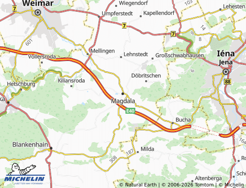 Mappa MICHELIN Magdala - ViaMichelin