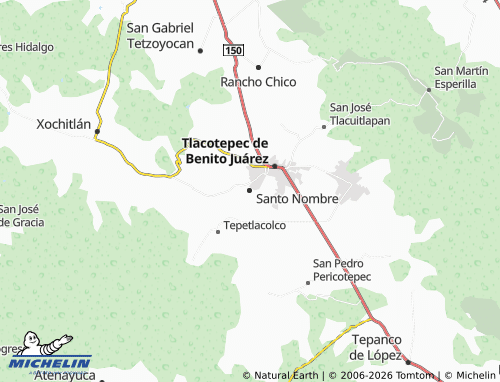 Mapa MICHELIN Santo Nombre - ViaMichelin