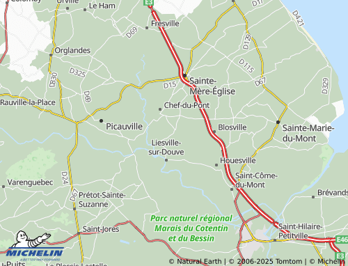 MICHELIN Carquebut map - ViaMichelin