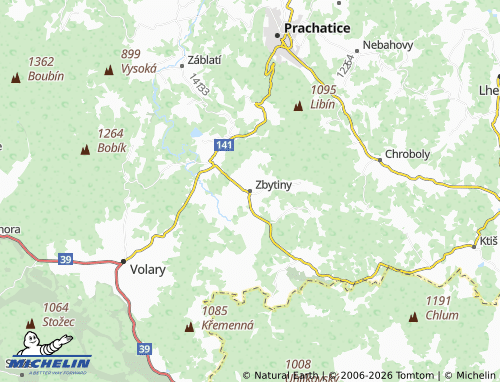 Mappa MICHELIN Zbytiny - ViaMichelin