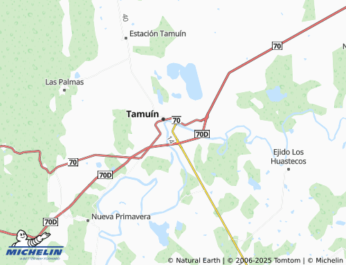 MICHELIN-Landkarte Antiguo Tamuín - ViaMichelin